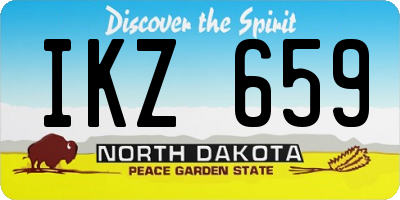 ND license plate IKZ659