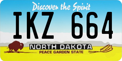 ND license plate IKZ664