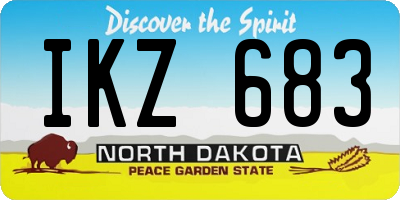 ND license plate IKZ683