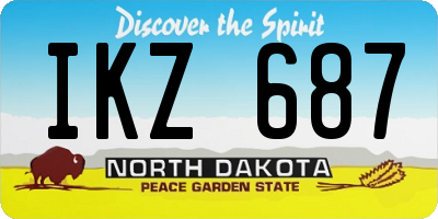ND license plate IKZ687