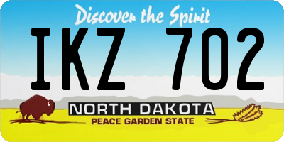 ND license plate IKZ702