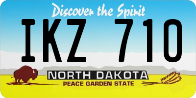 ND license plate IKZ710
