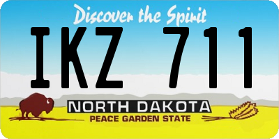 ND license plate IKZ711
