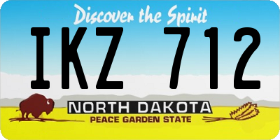 ND license plate IKZ712