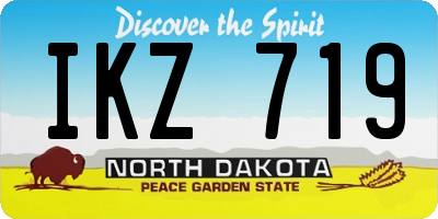 ND license plate IKZ719
