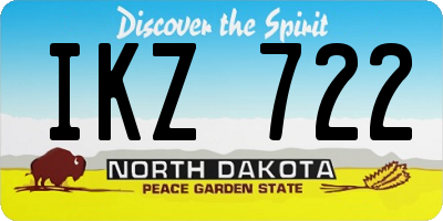 ND license plate IKZ722
