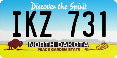 ND license plate IKZ731