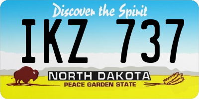 ND license plate IKZ737