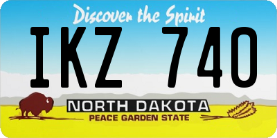 ND license plate IKZ740