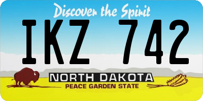 ND license plate IKZ742