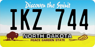ND license plate IKZ744