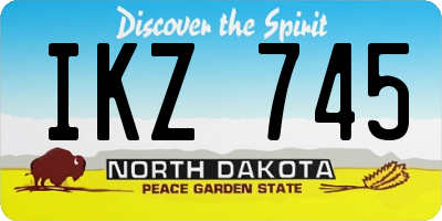 ND license plate IKZ745
