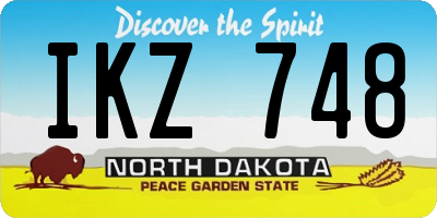 ND license plate IKZ748