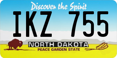 ND license plate IKZ755