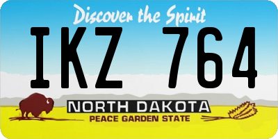 ND license plate IKZ764