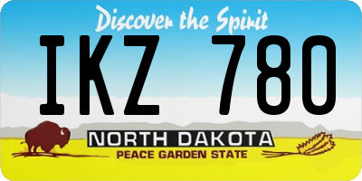 ND license plate IKZ780