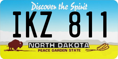 ND license plate IKZ811