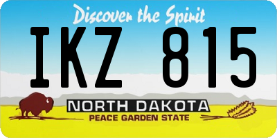 ND license plate IKZ815