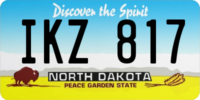 ND license plate IKZ817