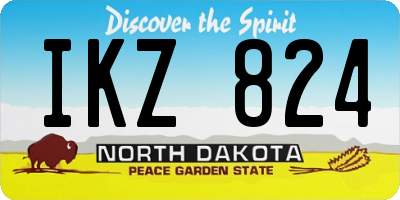 ND license plate IKZ824
