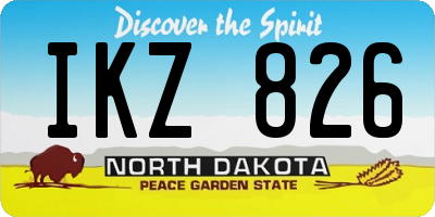 ND license plate IKZ826