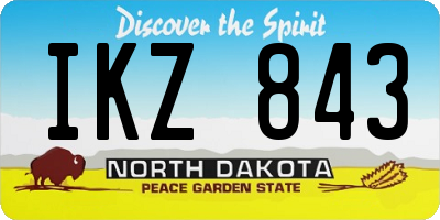 ND license plate IKZ843
