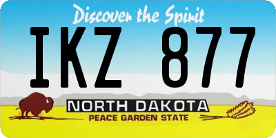 ND license plate IKZ877