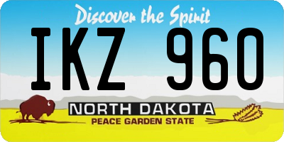 ND license plate IKZ960