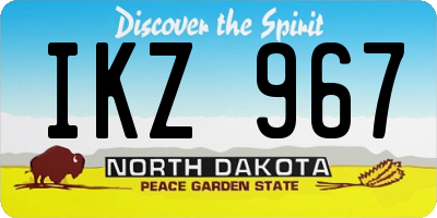 ND license plate IKZ967