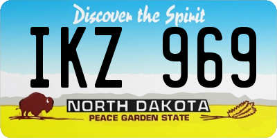 ND license plate IKZ969