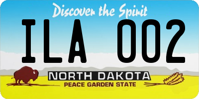 ND license plate ILA002