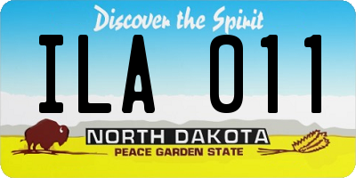 ND license plate ILA011
