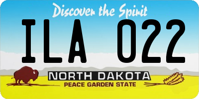 ND license plate ILA022