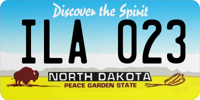 ND license plate ILA023