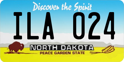 ND license plate ILA024