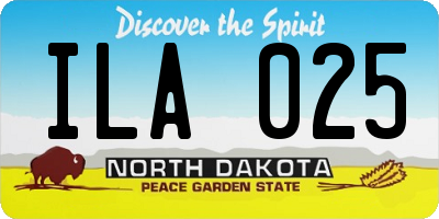 ND license plate ILA025