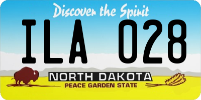ND license plate ILA028