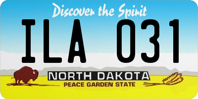 ND license plate ILA031