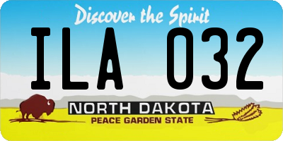 ND license plate ILA032