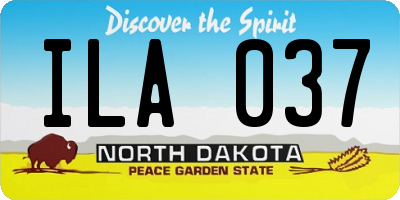 ND license plate ILA037