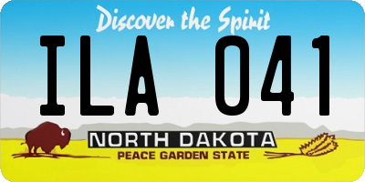 ND license plate ILA041