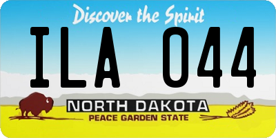 ND license plate ILA044
