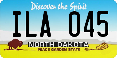 ND license plate ILA045