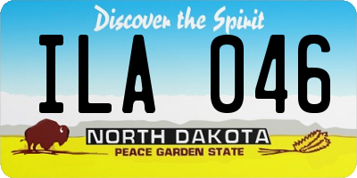 ND license plate ILA046