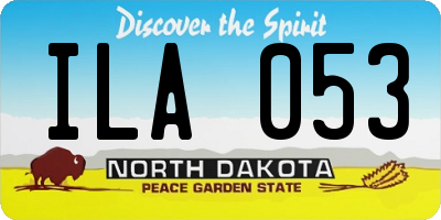 ND license plate ILA053