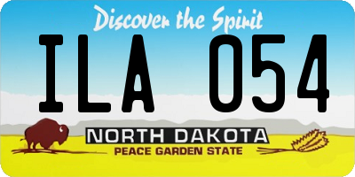 ND license plate ILA054