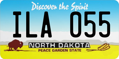 ND license plate ILA055