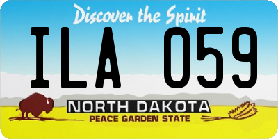 ND license plate ILA059