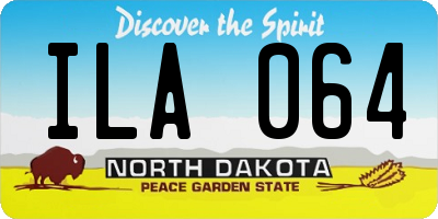 ND license plate ILA064