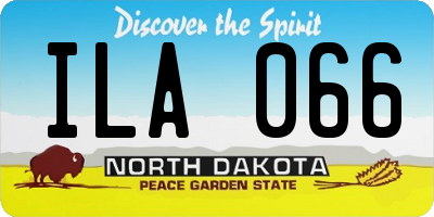ND license plate ILA066